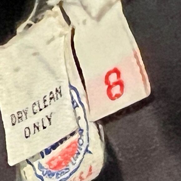 Vintage 80s Bill Blass Black Wool Slouch Brown Fur Shawl Collar Cuffs 8 Large XL - Picture 10 of 12